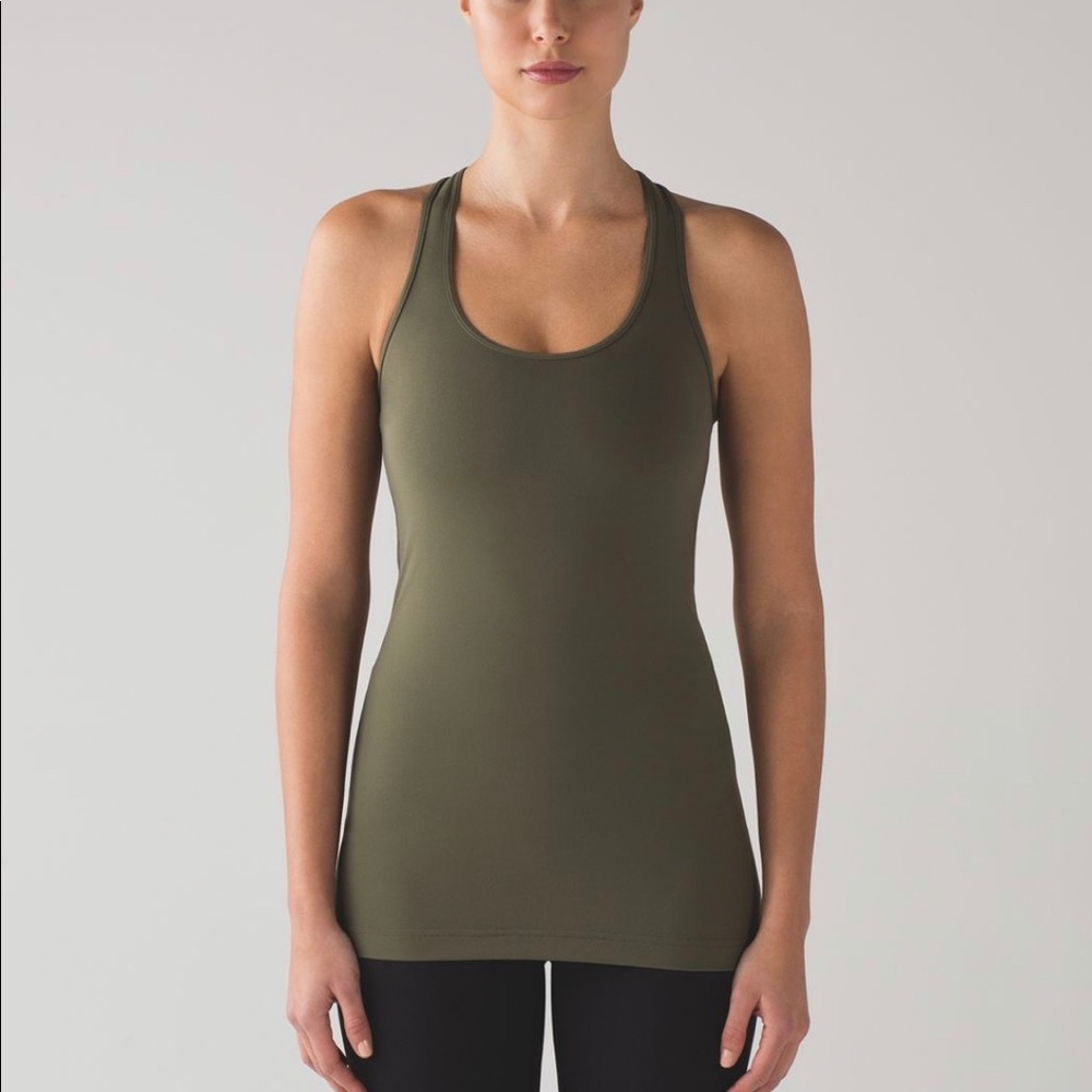 Lululemon athletica olive green cool racerback